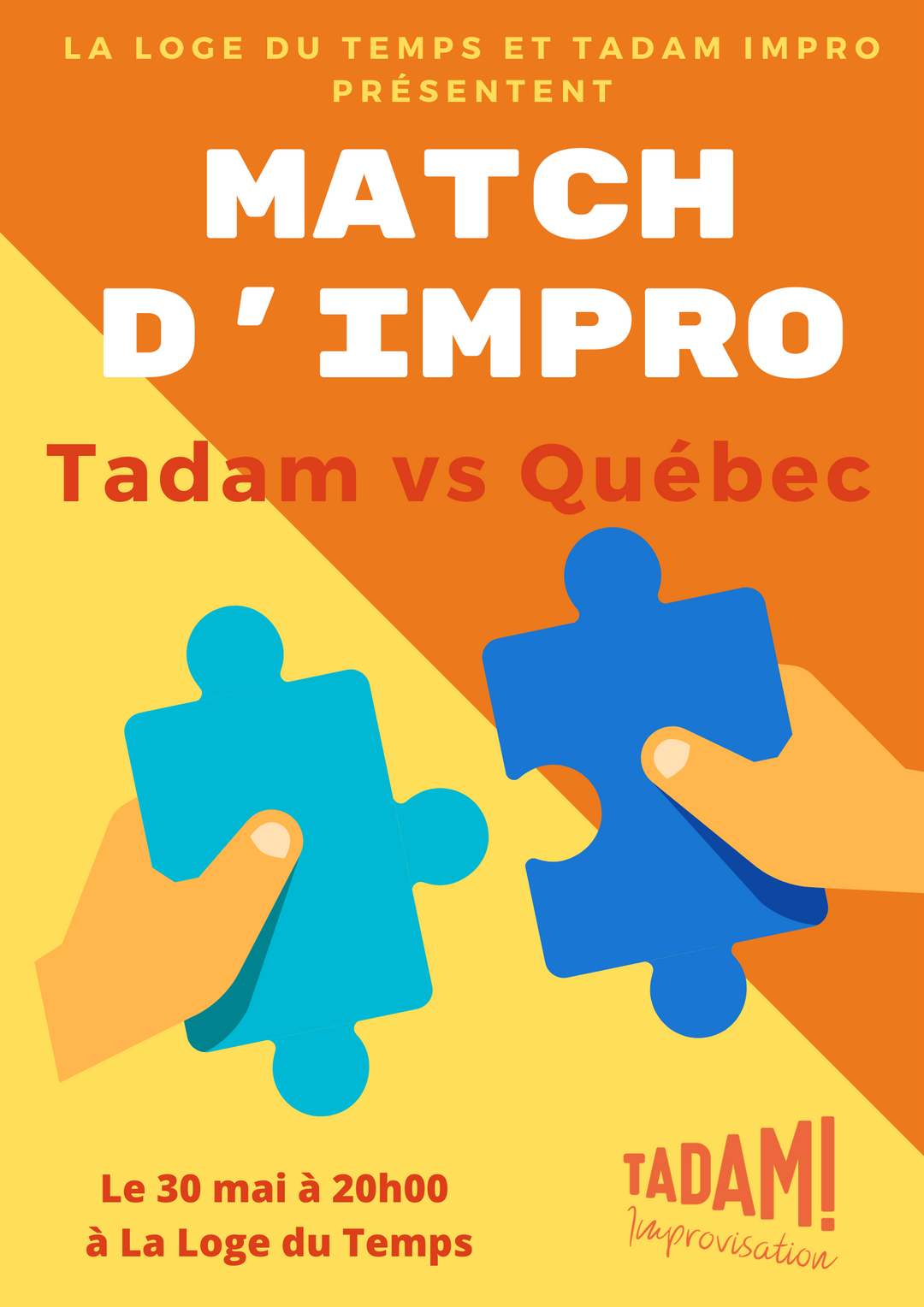 Match d'impro - Tadam vs Québec - 30 mai 2023